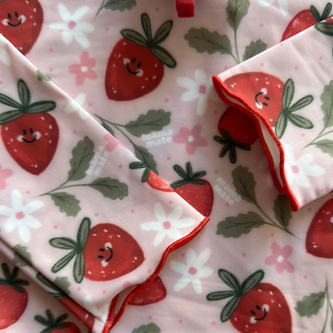 Blouse with UV protection ☀️ - strawberries - UV PROTECTION TOP