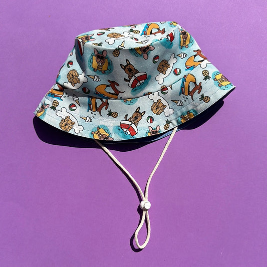 Bucket hat with laces - dogs boy