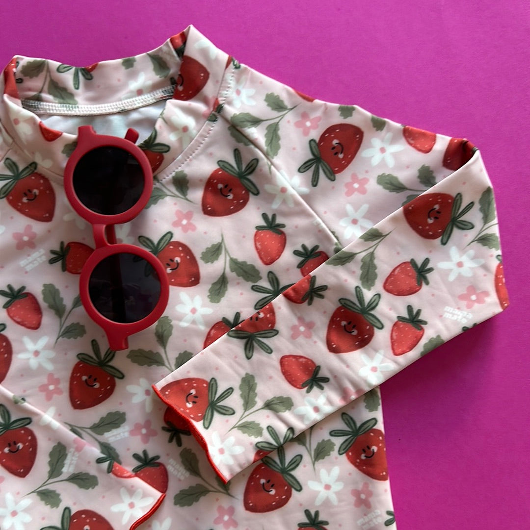 Blouse with UV protection ☀️ - strawberries - UV PROTECTION TOP