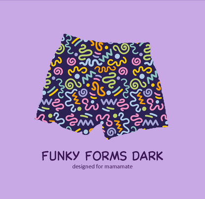 *Pre-Order* Мъжки сърф шорти - funky forms black